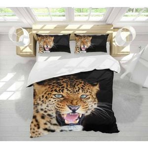 3D Animal Leopard 54 Bed Pillowcases Quilt King Size