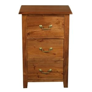 Centrum Furniture Tasmania 3 Drawer Lamp Table - Light Pecan