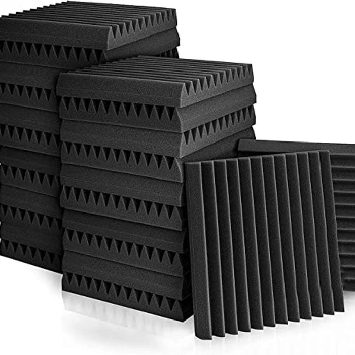 iDEER LIFE Acoustic Foam, 24Pcs, Sound Absorbing Panels Wall Tiles (Wave Shape)