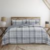 Ardor Ronan Grey Plaid Jacquard Quilt Cover Set Single