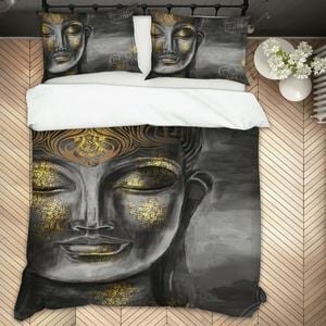 3D Buddha Statue 162 Bed Pillowcases Quilt Queen Size