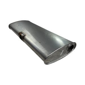Redback 2-1/4" Triple Flow Muffler East / West - 12" X 4" Oval, 30" Long, 409 Ss
