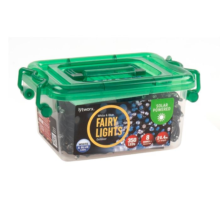 Lytworx Solar Blue and White Fairy Lights Pk350