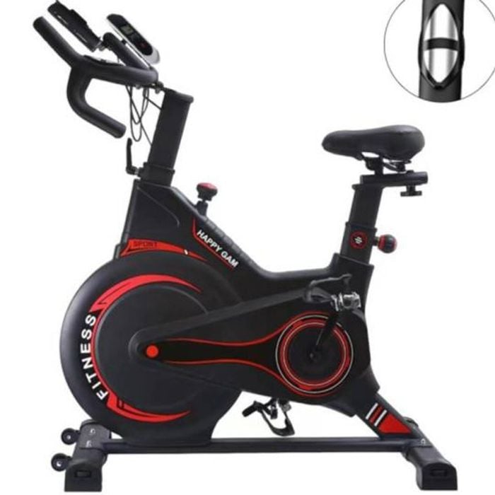 Kangaroo Fitness Magnetic Friction Spin Bike (Black Red) - 150kg Weight Limit