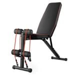 Adjustable Weight Abdominal Bench Sit-Up Back Support Fitness Flat Gym Exercise Dumbbell
