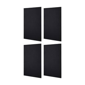4x Fibreglass Acoustic Room Treatment Sound Panels 1200x600x50mm 2.9sqm Black
