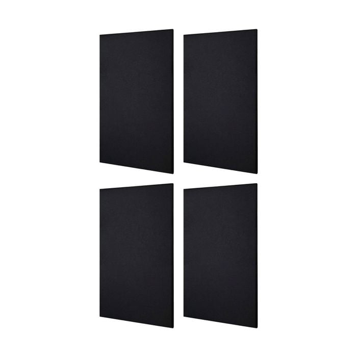 4x Fibreglass Acoustic Room Treatment Sound Panels 1200x600x50mm 2.9sqm Black