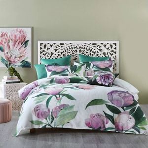 Bianca Charmaine Cotton Waffle Quilt Cover Set Queen