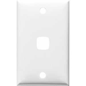 HPM Standard 1 Gang Plate White