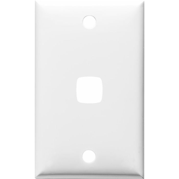 HPM Standard 1 Gang Plate White