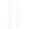 vidaXL Wall-mounted Wine Rack for 10 Bottles 2 pcs White Metal