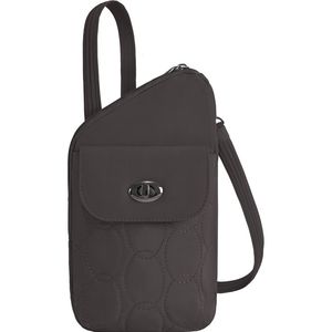 Travelon Runways Anti-Theft Slim Asymmetric Crossbody Bag in Smoke