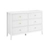 Zara Fluted 6 Drawer Chest White