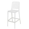 Frankie Resin Armless Barstool - White