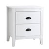 Oikiture Bedside Table 2 Drawers Nightstand Vintage
