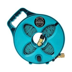 7.5m Flat Out Drink Water Hose On Teal Compact Multi-reel For Caravan Rv Fresh