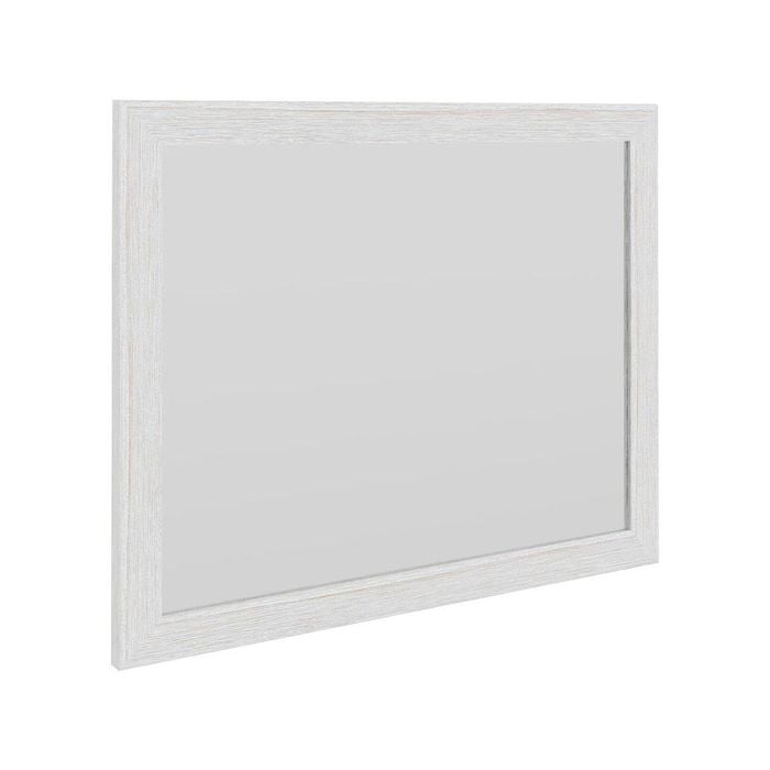 Pearl Mirror Natural Finish Wooden Frame Rectangular - Whitewash