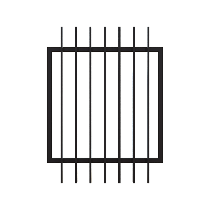 RapidFence 900 x 1200mm Black Steel Blade Gate