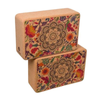 Zenvibes 100% Natural Cork Printed Block - Ornamental Mandala Blocks - Pair