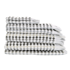 Jenny Mclean Pom Pom 7PC Bath Linen Set - Grey tones