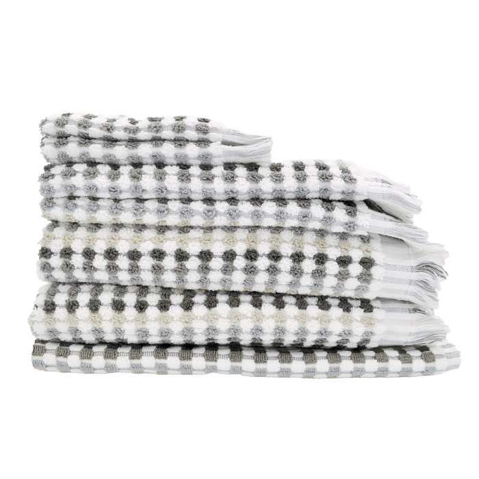 Jenny Mclean Pom Pom 7PC Bath Linen Set - Grey tones