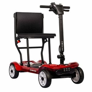 Portable Mobility Scooter - Lightweight Foldable Electric Transport for Seniors & Commuters - Red - DJMed