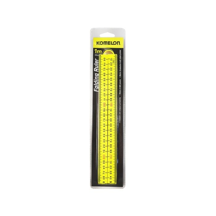 Komelon 1m High-Viz Folding Ruler  