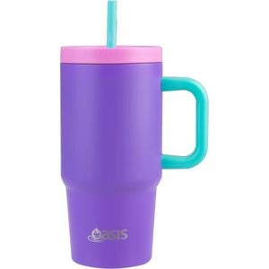 Oasis Stainless Steel Double Wall Insulated Jnr Commuter Travel Tumbler 700ml - Mermaid Purple