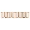 Alopet Wooden Pet Gate Dog Fence Playpen Safety Stair Barrier 8 Panels Natural