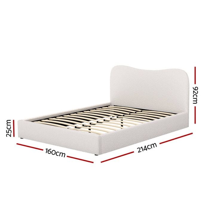 Artiss Boucle Bed Frame Queen Beds Base