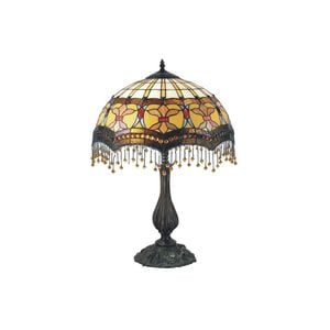 G&g Madonna Beaded Leadlight Tiffany Table Lamp