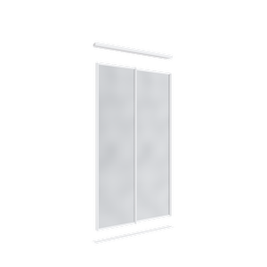 Lugna 2100 x 1200mm Double Mirror Sliding Door Custom Package