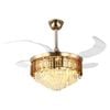 Windora Solenne 42" Gold Crystal Chandelier with DC Ceiling Fan & 3CCT LED Remote Control