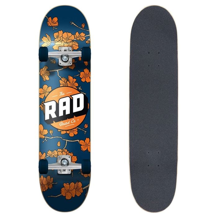 Rad Board Co Complete Skateboard Dude Crew - Cherry Blossom Navy/orange 7.5