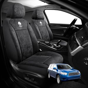 Australian Goose Edition Front Seat Covers for Toyota Kluger 2007 - 2013 (XU40) - Suede, Universal Fit - Black