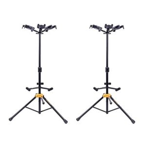 2PK Hercules Triple Guitar Stand Upgraded AGS Auto Grab w/ Rest MC6