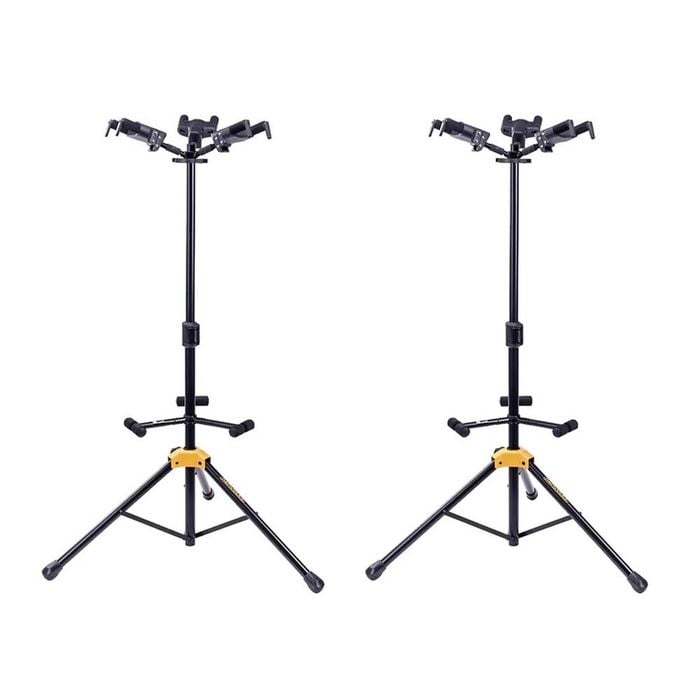 2PK Hercules Triple Guitar Stand Upgraded AGS Auto Grab w/ Rest MC6