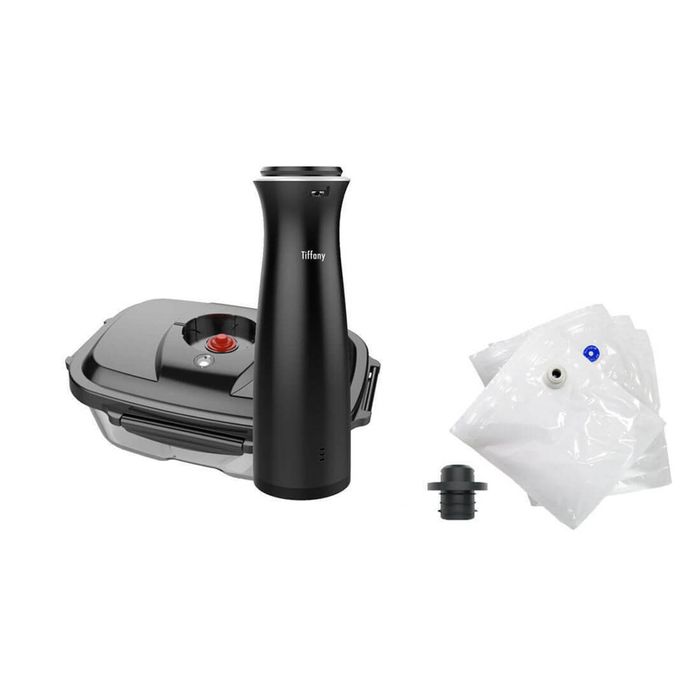 Tiffany TVS02 Vacuum Sealing Kit LED Lamp 2x1L & 6 Small/Large Containers USB