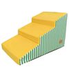 BingoPaw 3-Step Foam Pet Stairs Dog Ramp for High Bed Couch Non-Slip Support 40x63.5x40cm