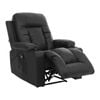 Oikiture Recliner Chair Heated Massage Armchair Lounge Sofa Pu Leather Black