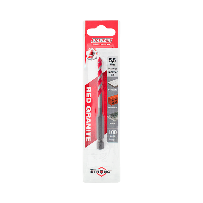 Diablo 5.5 x 100mm Red Granite Speedemon Drill Bit