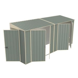 Build-a-Shed 1.2 x 4.5 x 2.0m Skillion Double Hinged Side Door Shed - Green