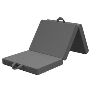 BedStory Folding Mattress Small King Single Trifold Mattress Firm Support Foam Washable Cover 10cm Grey