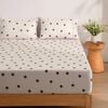 Dreamaker Pippa Polka Dot Fitted Sheet Set Natural King Bed