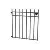 Peak 840mm Black Steel No-Dig Fencing Manchester Fence Gate