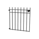 Peak 840mm Black Steel No-Dig Fencing Manchester Fence Gate