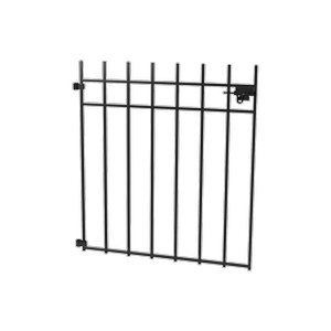Peak 840mm Black Steel No-Dig Fencing Manchester Fence Gate
