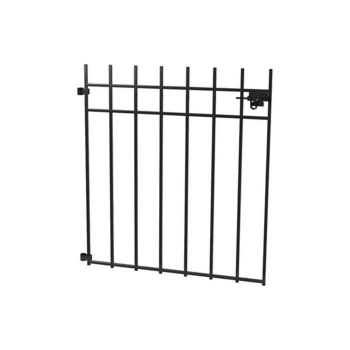 Peak 840mm Black Steel No-Dig Fencing Manchester Fence Gate
