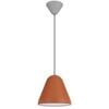 Telbix Hanami Modern Pendant Hanging Lamp Light Metal Plastic Orange Grey Satin