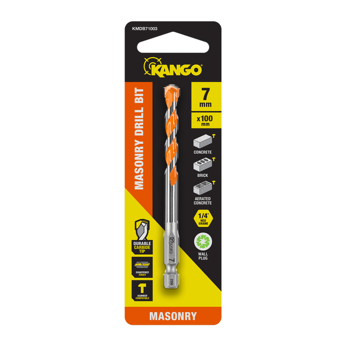 Kango 7 x 100mm 1/4" Masonry Drill Bit